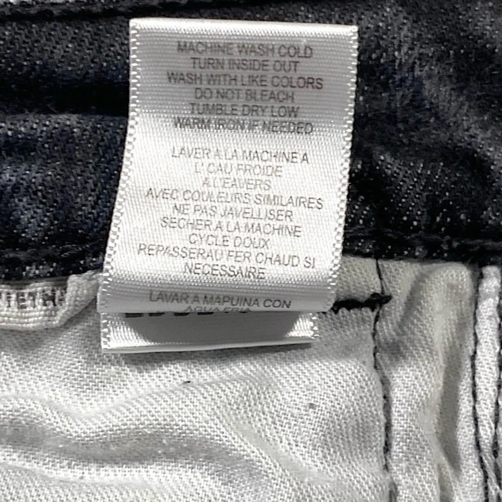 BCBGMAXAZRIA Jeans Womens 26 Graphite Slim Straight Long Biker Rockstar Y2K Club - Picture 14 of 15